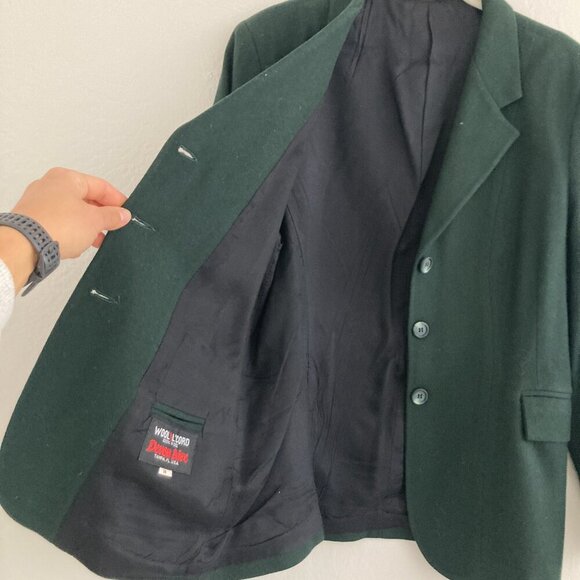 Devon-Aire Wool L'Cord Show Coat Jacket Green 100% Wool English Hunt Coat 14 - Picture 5 of 11